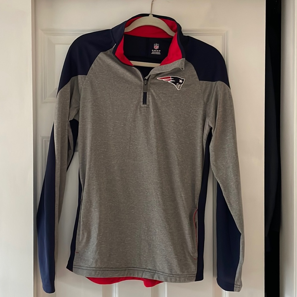 patriots 1/4 zip NFL shirt